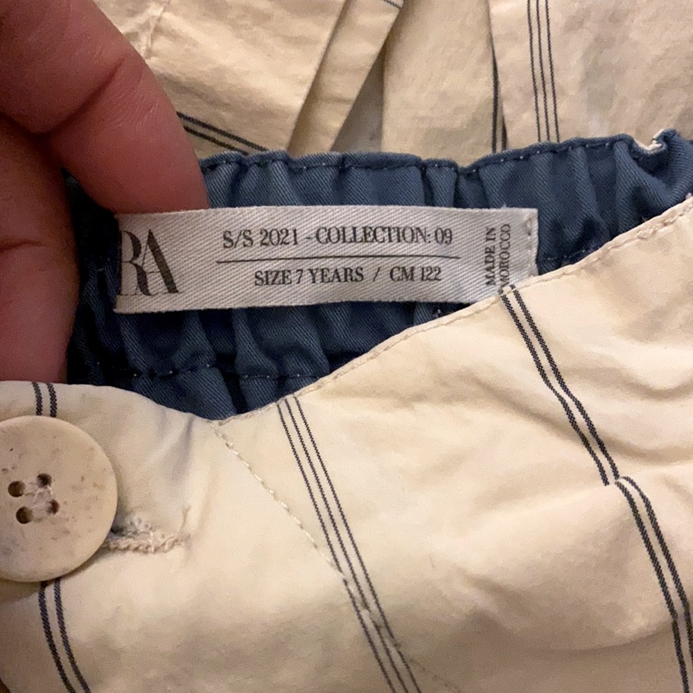 Zara Collection STRIPED POPLIN TROUSERS - Picture 5 of 6